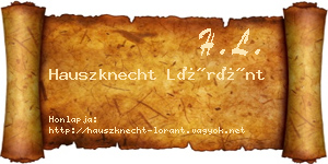 Hauszknecht Lóránt névjegykártya