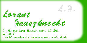lorant hauszknecht business card