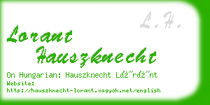 lorant hauszknecht business card